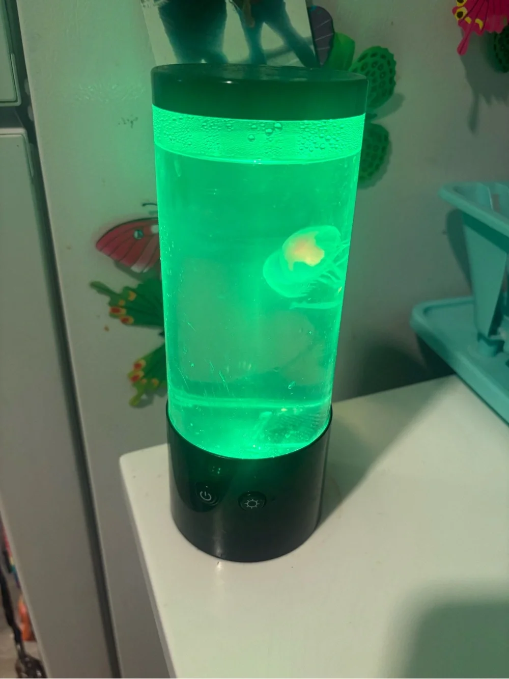 LED Jellyfish Lava Lamp Lantern - Black